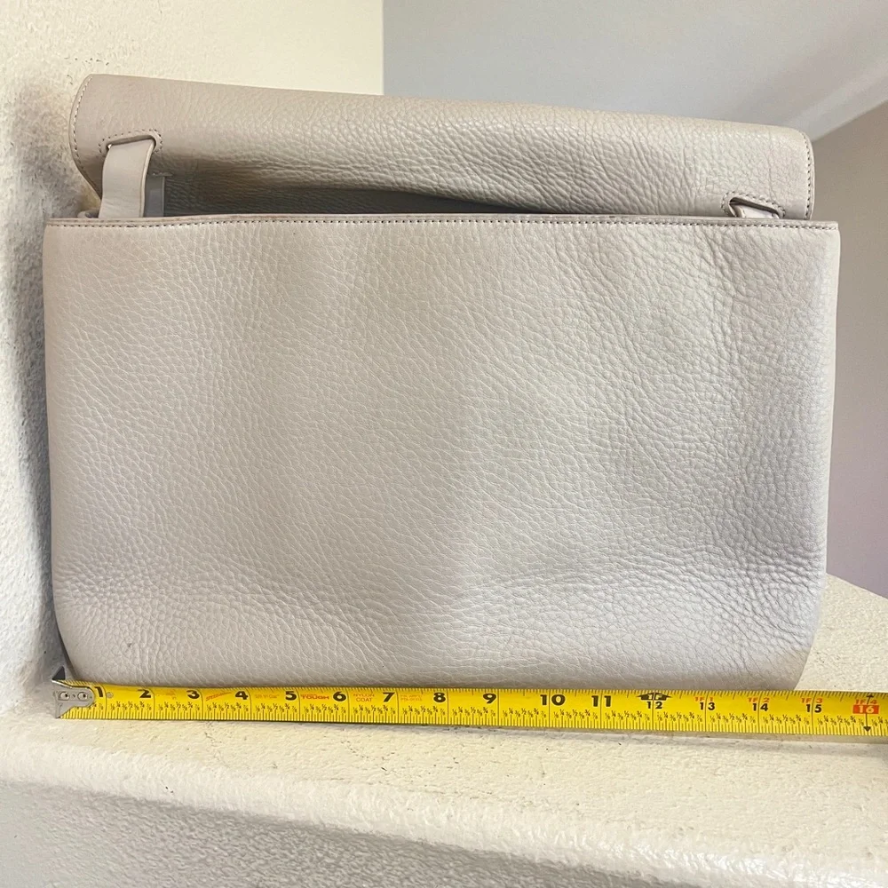 Dagne‎ Dover Simone Leather Satchel Gray Bone